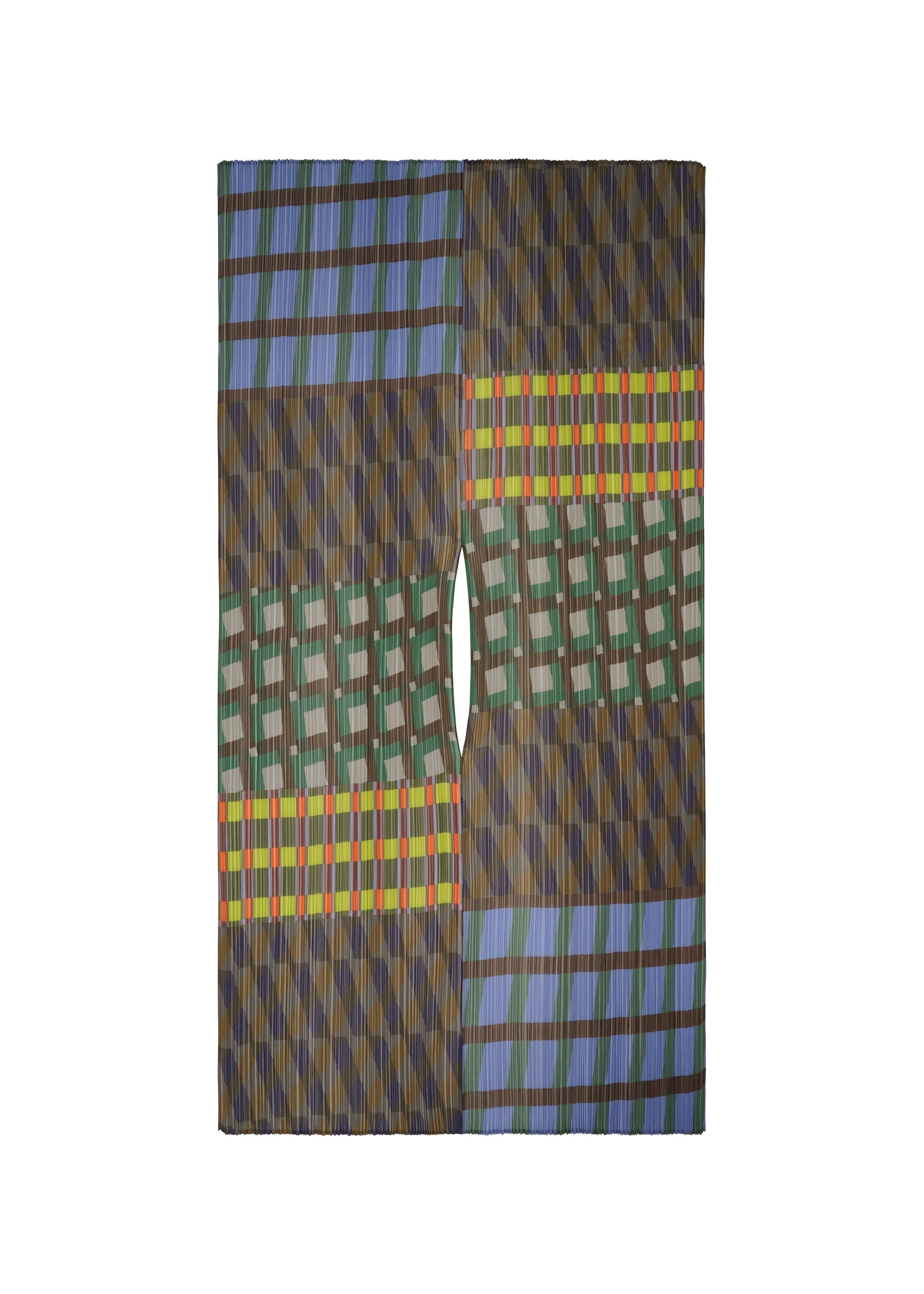 A product shot of the PLEATS PLEASE ISSEY MIYAKE HARMONY MADAME T accessories in blue (72).