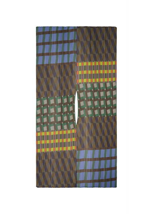 A product shot of the PLEATS PLEASE ISSEY MIYAKE HARMONY MADAME T accessories in blue (72).