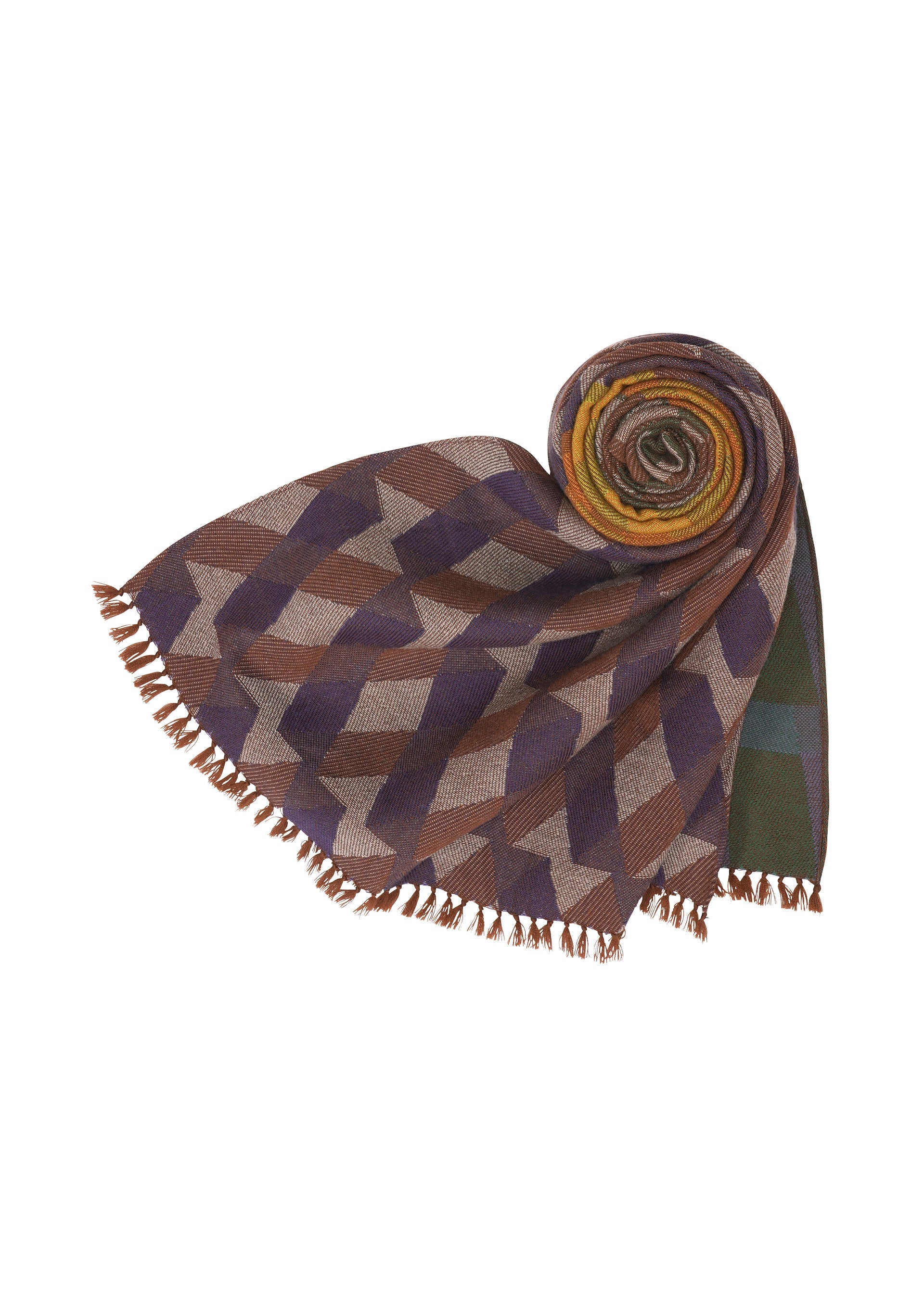 A detail shot of the PLEATS PLEASE ISSEY MIYAKE HARMONY WOOL SCARF accessories.