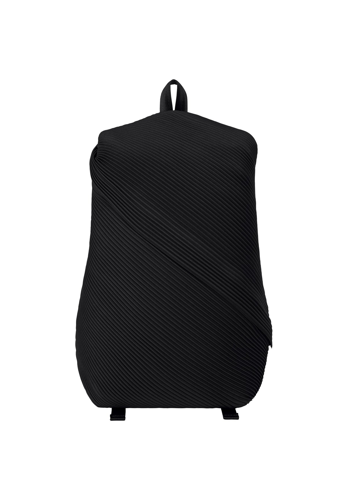 A product shot of the PLEATS PLEASE ISSEY MIYAKE BIAS PLEATS BACKPACK bag in black.