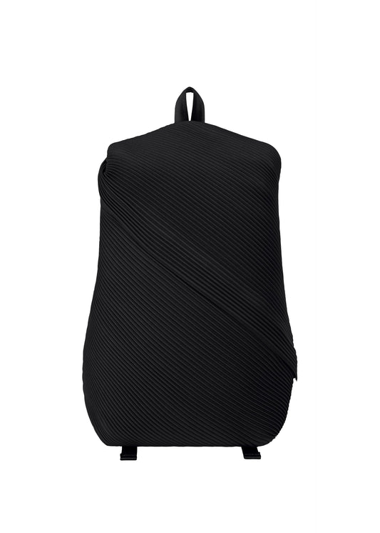 A product shot of the PLEATS PLEASE ISSEY MIYAKE BIAS PLEATS BACKPACK bag in black.