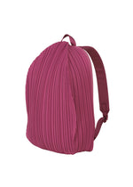 A detail shot of the PLEATS PLEASE ISSEY MIYAKE OVAL PLEATS BACKPACK bag.