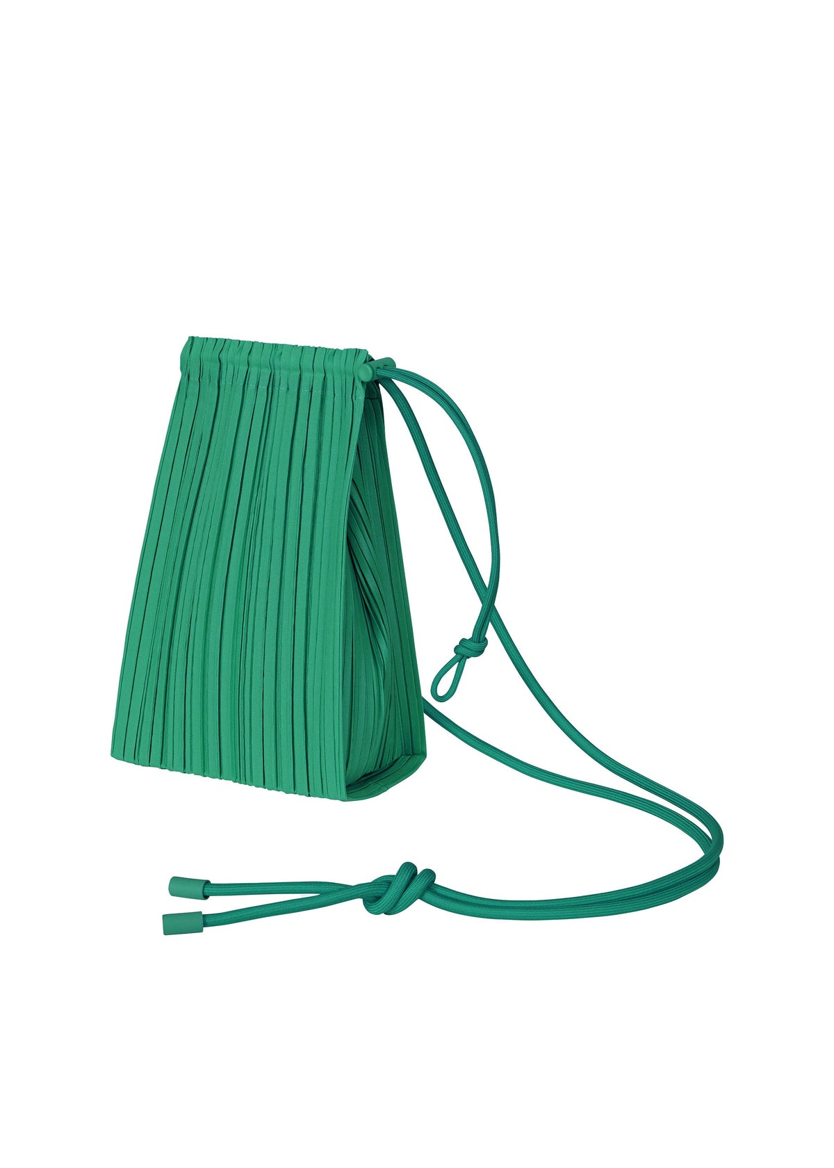 A product shot of the PLEATS PLEASE ISSEY MIYAKE DEWDROP PLEATS BAG bag in turquoise green (61).