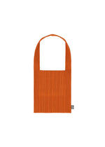 A product shot of the PLEATS PLEASE ISSEY MIYAKE CREPE KNIT BAG bags in dark orange (33).