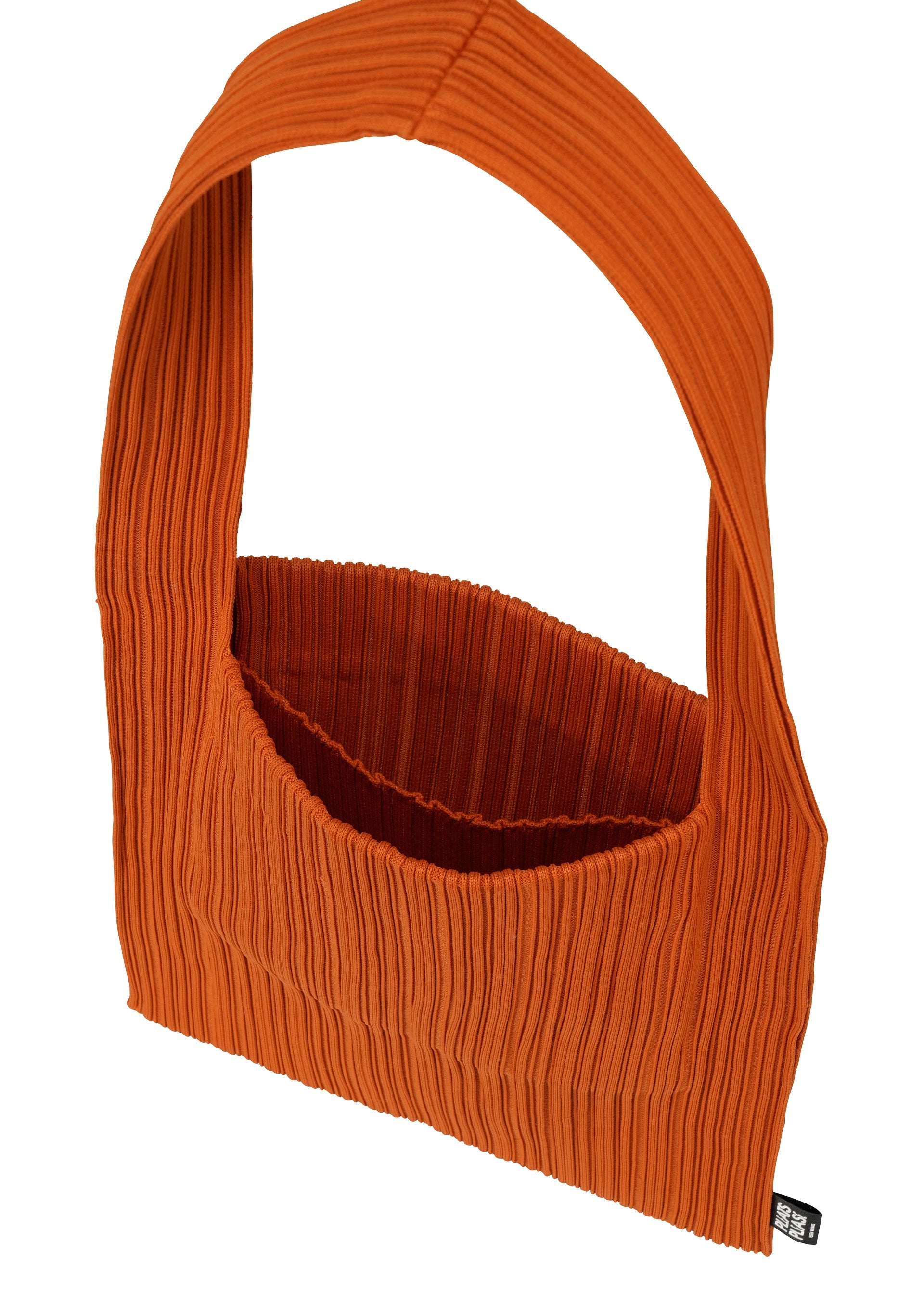 A detail shot of the PLEATS PLEASE ISSEY MIYAKE CREPE KNIT BAG bags.