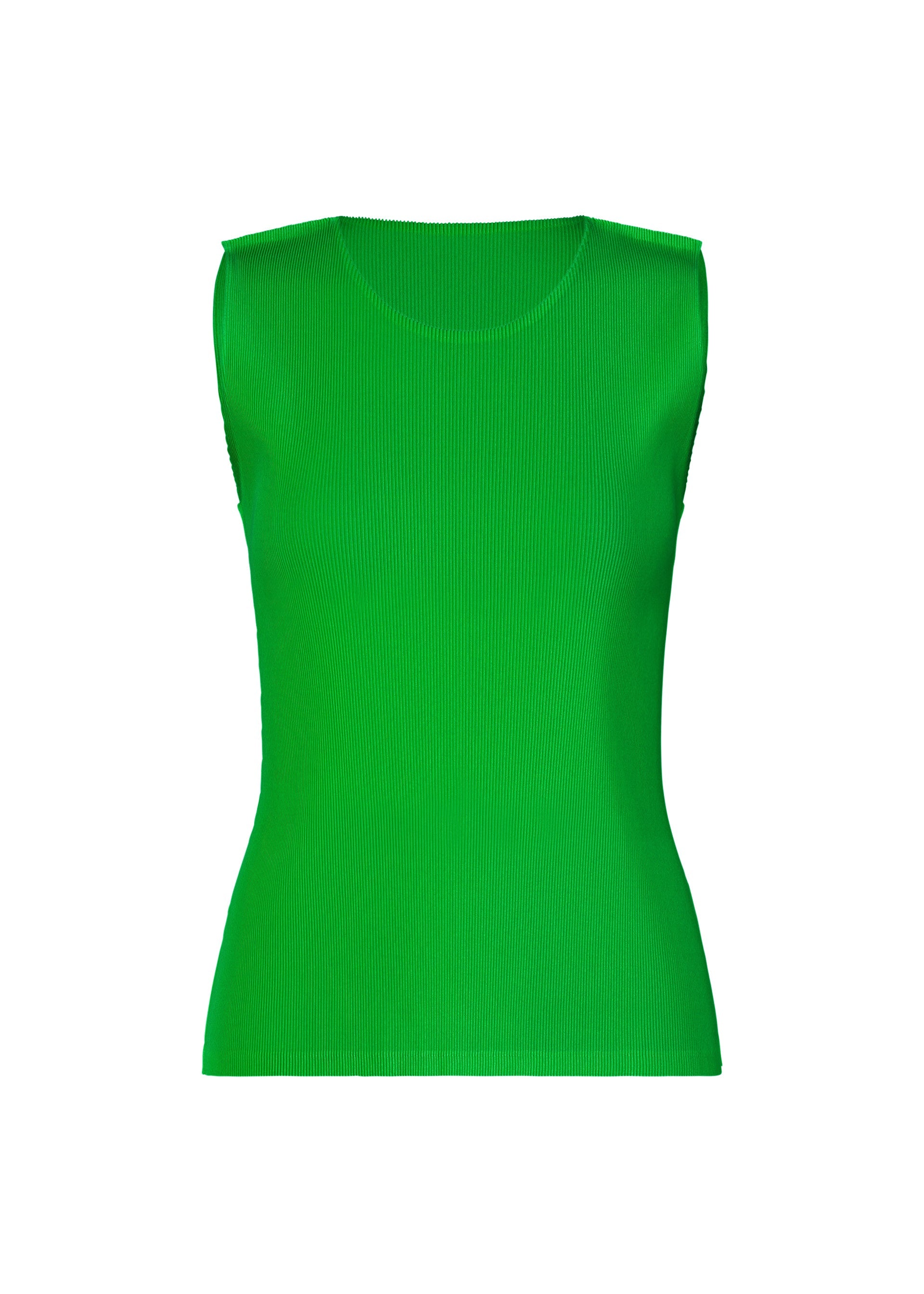 A product shot of the PLEATS PLEASE ISSEY MIYAKE MIST APRIL shirt in green (62).