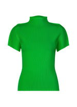 A product shot of the PLEATS PLEASE ISSEY MIYAKE MIST APRIL shirt in green (62).