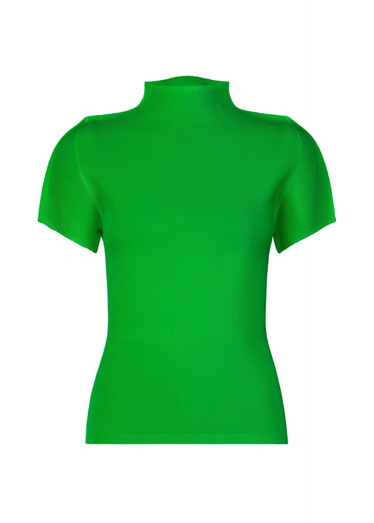 A product shot of the PLEATS PLEASE ISSEY MIYAKE MIST APRIL shirt in green (62).