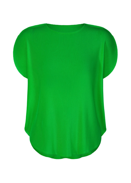 A product shot of the PLEATS PLEASE ISSEY MIYAKE MIST APRIL shirt in green (62).