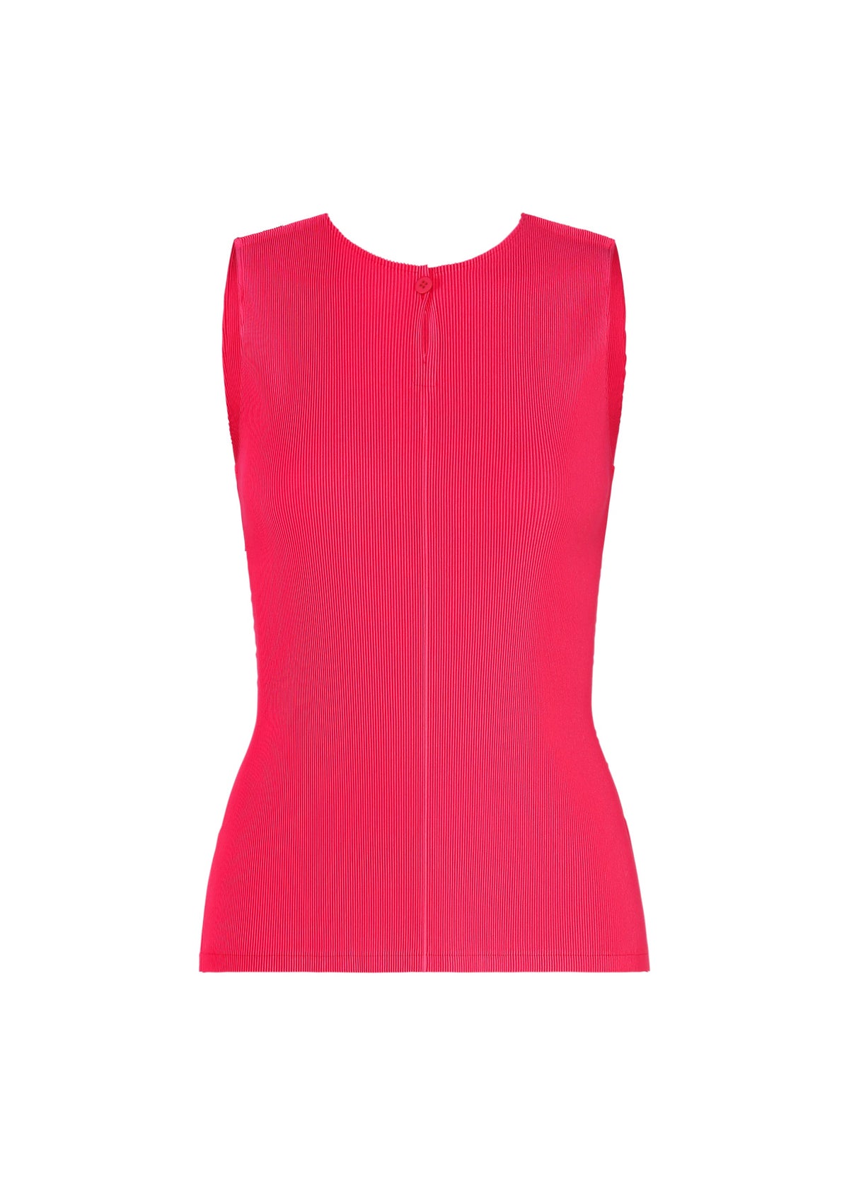 A product shot of the PLEATS PLEASE ISSEY MIYAKE MIST JUNE shirt in bright pink.