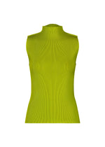A product shot of the PLEATS PLEASE ISSEY MIYAKE MIST JUNE shirt in yellow green.