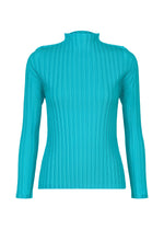A product shot of the PLEATS PLEASE ISSEY MIYAKE RIB PLEATS JANUARY clothing in sky blue (73).