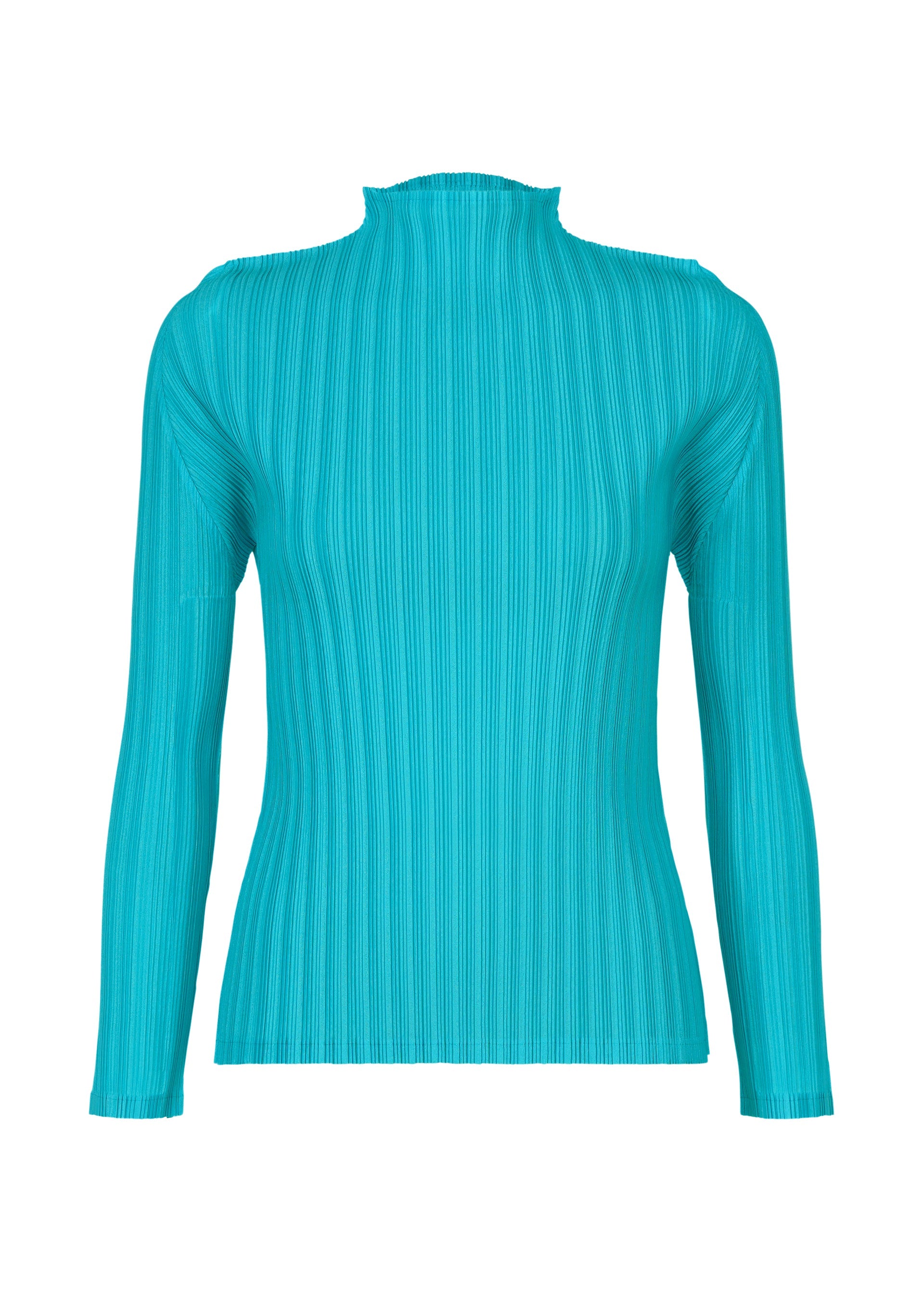 A product shot of the PLEATS PLEASE ISSEY MIYAKE RIB PLEATS JANUARY clothing in sky blue (73).