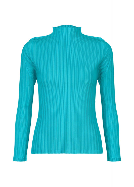A product shot of the PLEATS PLEASE ISSEY MIYAKE RIB PLEATS JANUARY clothing in sky blue (73).