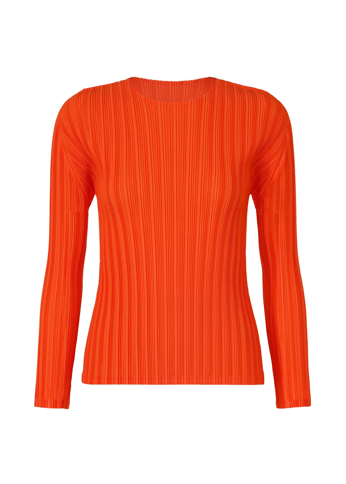 A product shot of the PLEATS PLEASE ISSEY MIYAKE RIB PLEATS FEBRUARY shirt in red (24).
