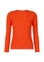 A product shot of the PLEATS PLEASE ISSEY MIYAKE RIB PLEATS FEBRUARY shirt in red (24).