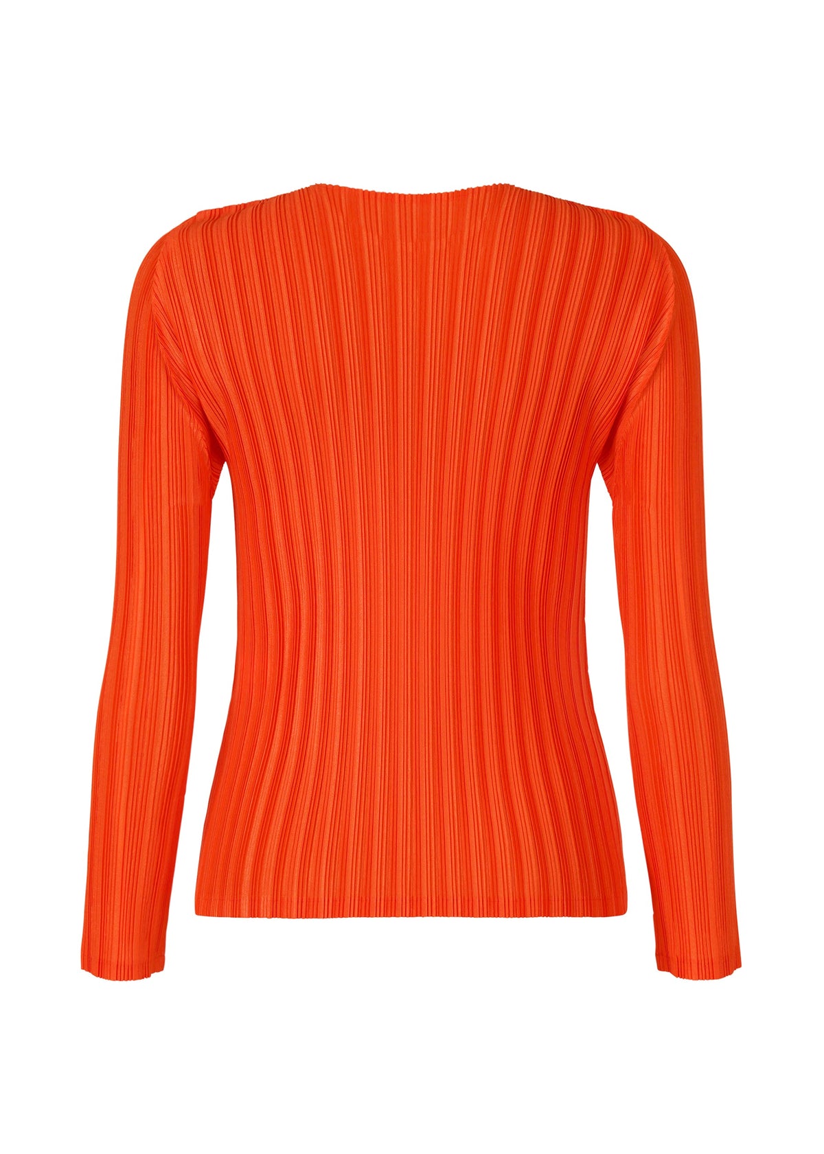 A detail shot of the PLEATS PLEASE ISSEY MIYAKE RIB PLEATS FEBRUARY shirt.