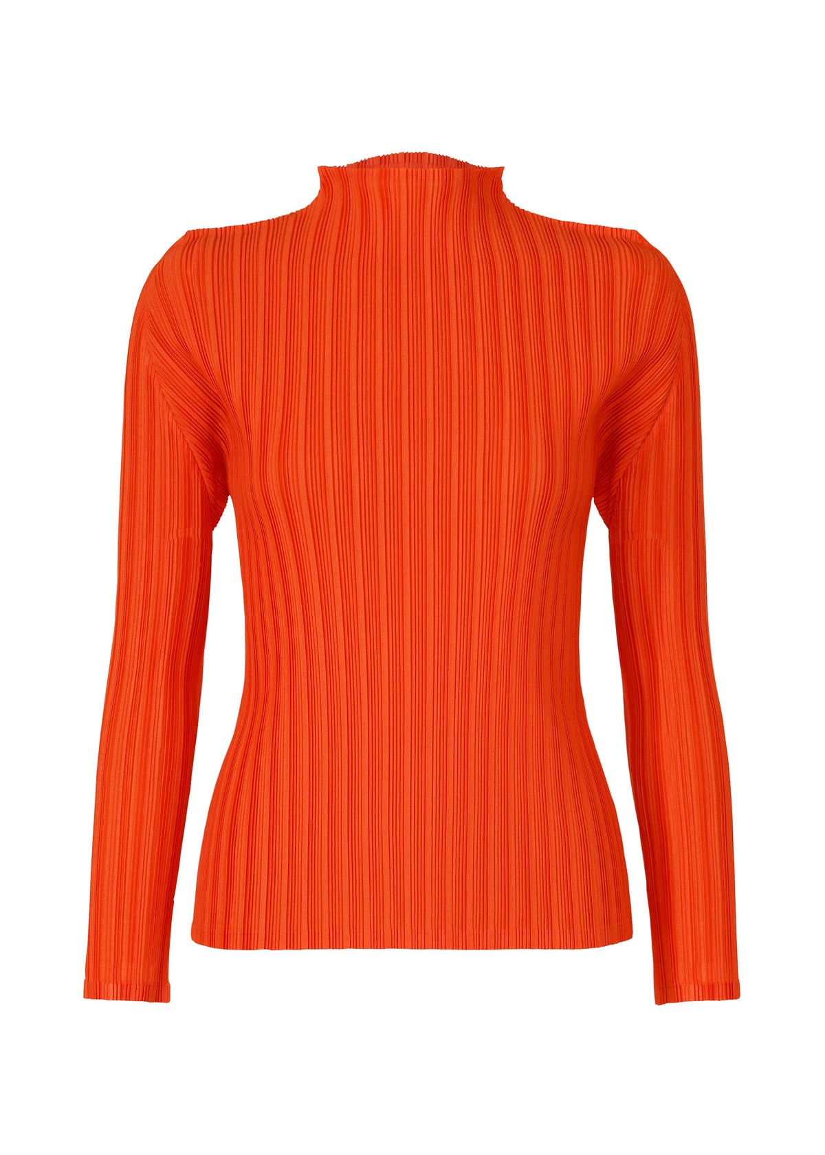A product shot of the PLEATS PLEASE ISSEY MIYAKE RIB PLEATS FEBRUARY shirt in red (24).
