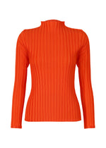A product shot of the PLEATS PLEASE ISSEY MIYAKE RIB PLEATS FEBRUARY shirt in red (24).