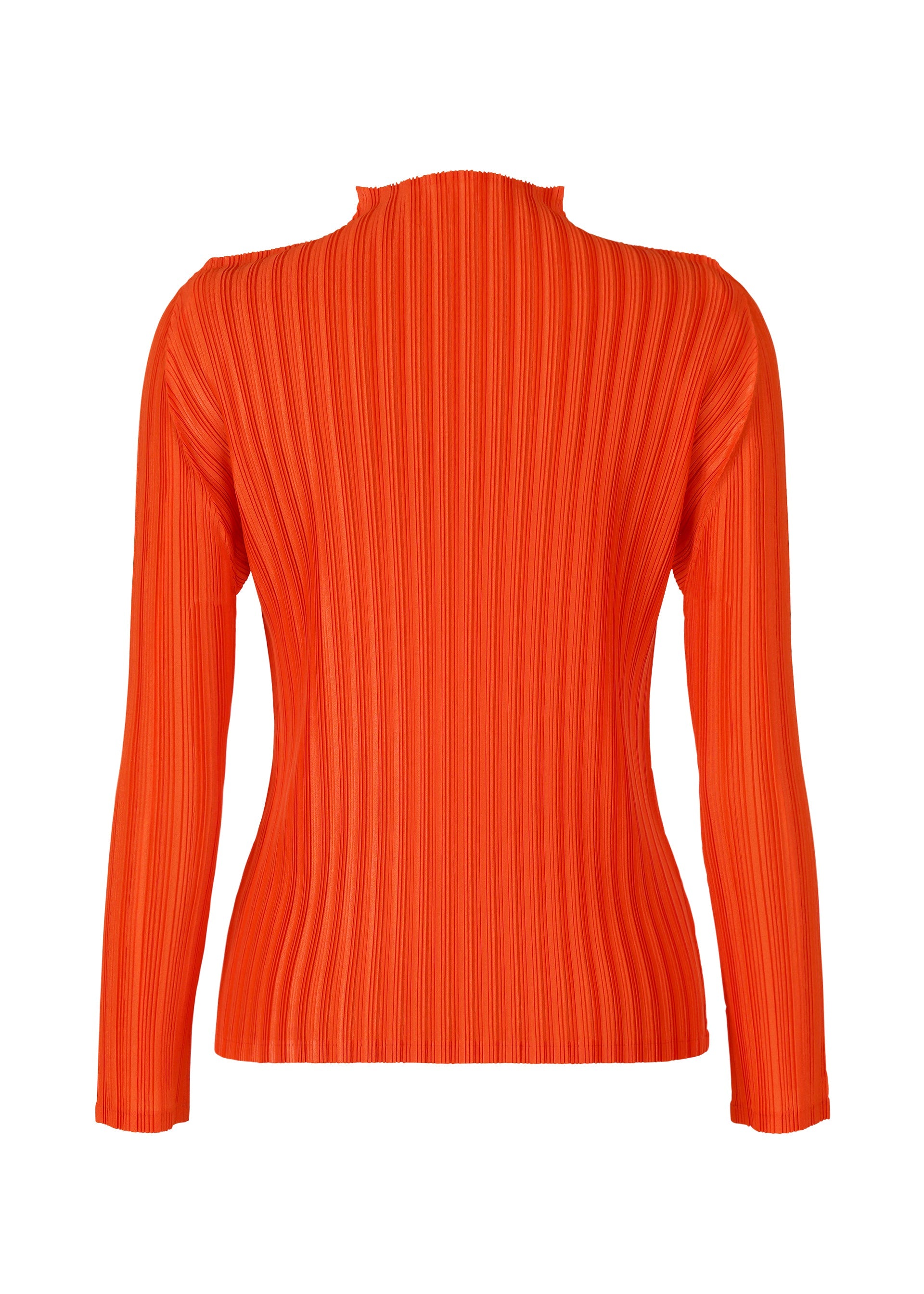 A detail shot of the PLEATS PLEASE ISSEY MIYAKE RIB PLEATS FEBRUARY shirt.