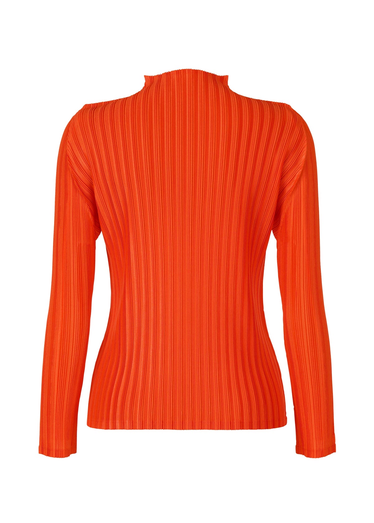 A detail shot of the PLEATS PLEASE ISSEY MIYAKE RIB PLEATS FEBRUARY shirt.