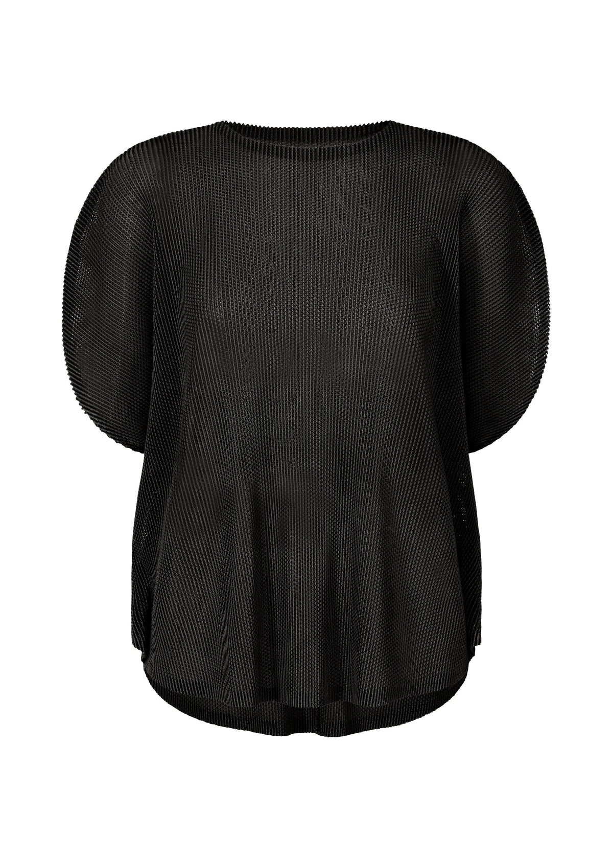 A product shot of the PLEATS PLEASE ISSEY MIYAKE TATAMI APRIL shirt in black (15).