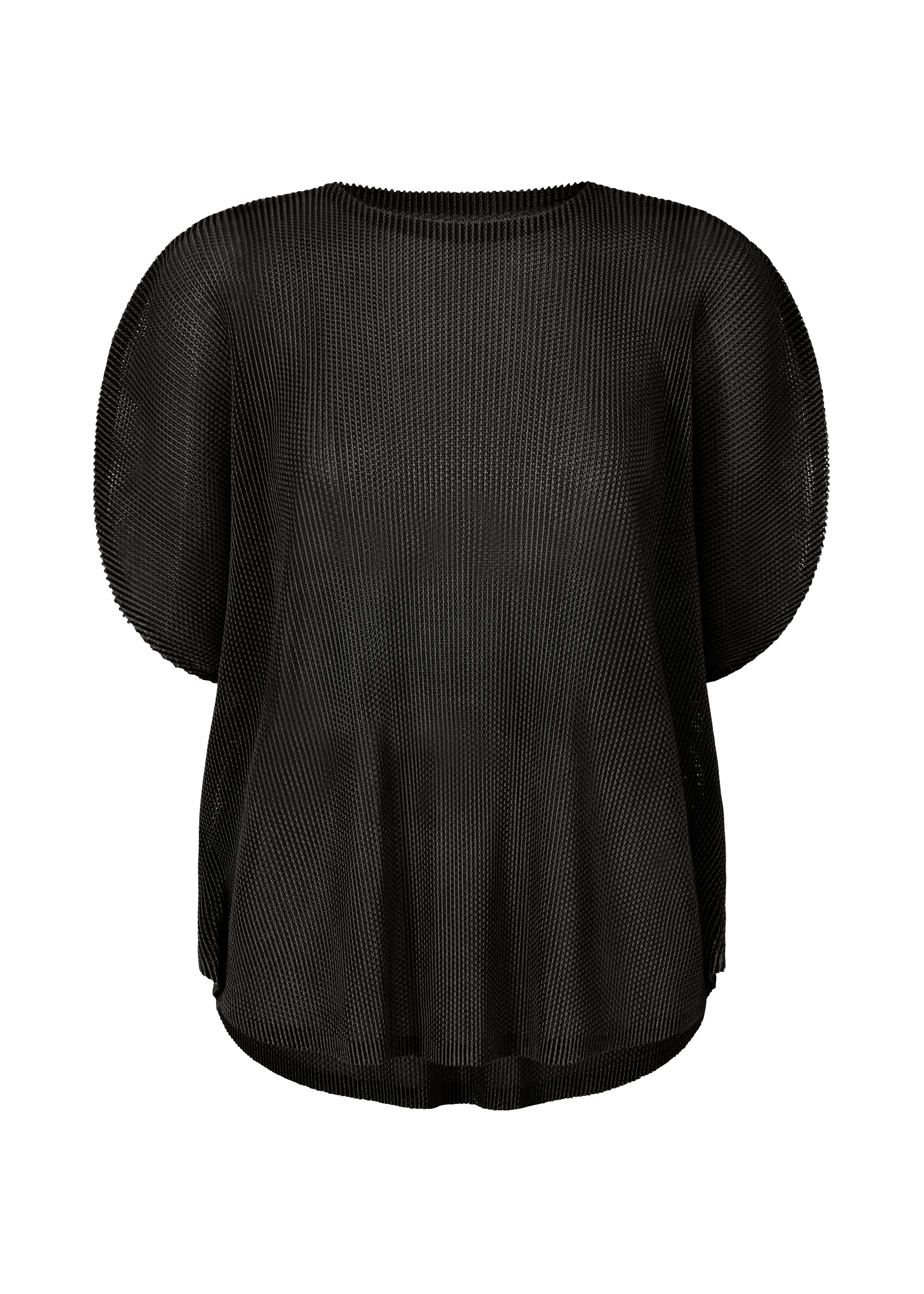 A product shot of the PLEATS PLEASE ISSEY MIYAKE TATAMI APRIL shirt in black (15).
