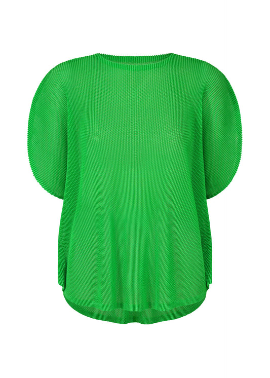A product shot of the PLEATS PLEASE ISSEY MIYAKE TATAMI APRIL shirt in green (62).