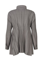A detail shot of the PLEATS PLEASE ISSEY MIYAKE FLOAT COAT cardigan.