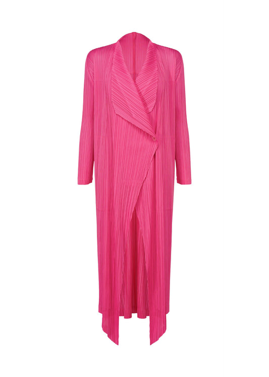 A product shot of the PLEATS PLEASE ISSEY MIYAKE MONTHLY COLORS JANUARY clothing in hot pink (21).