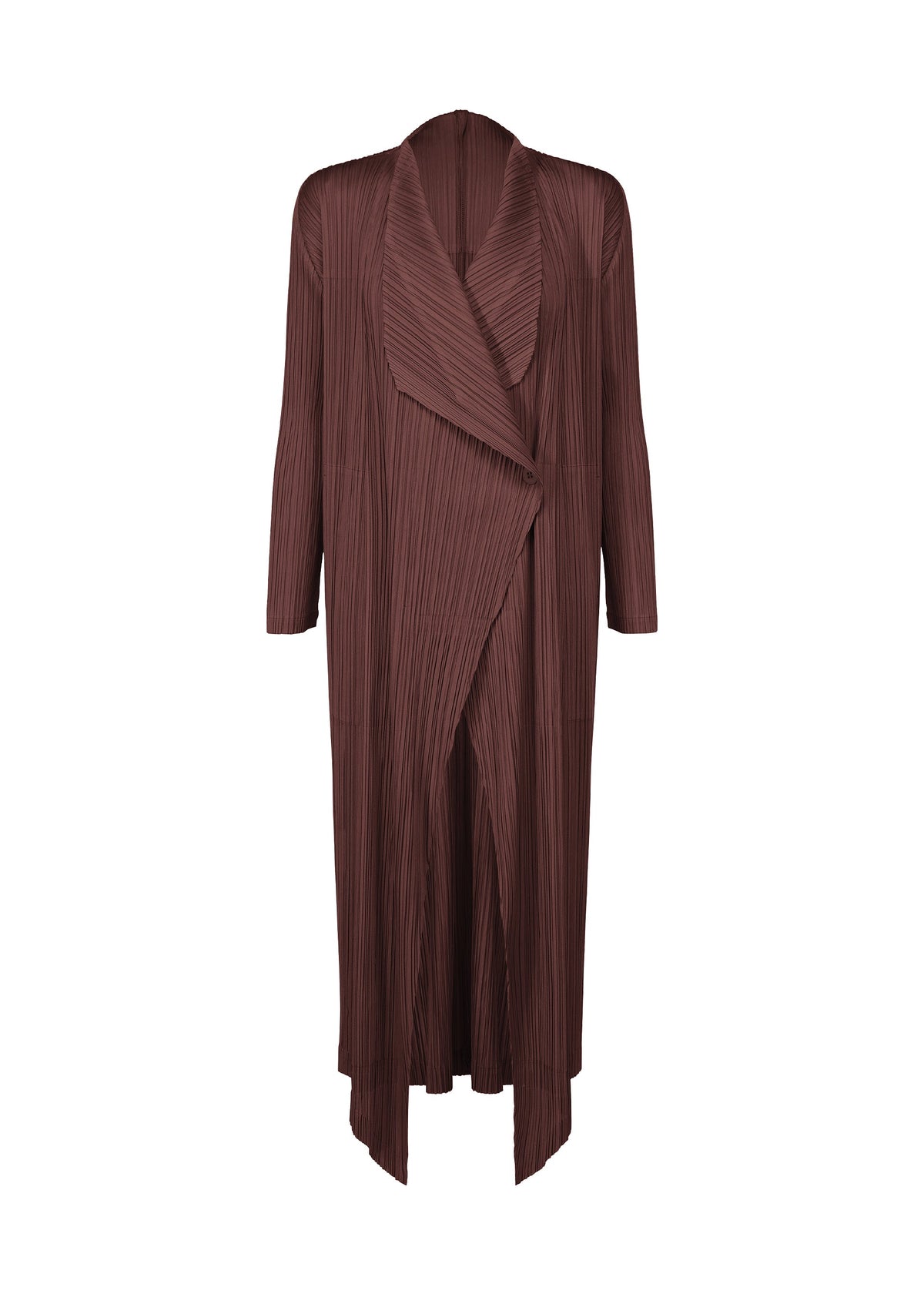 A product shot of the PLEATS PLEASE ISSEY MIYAKE MONTHLY COLORS JANUARY clothing in bordeaux (84).
