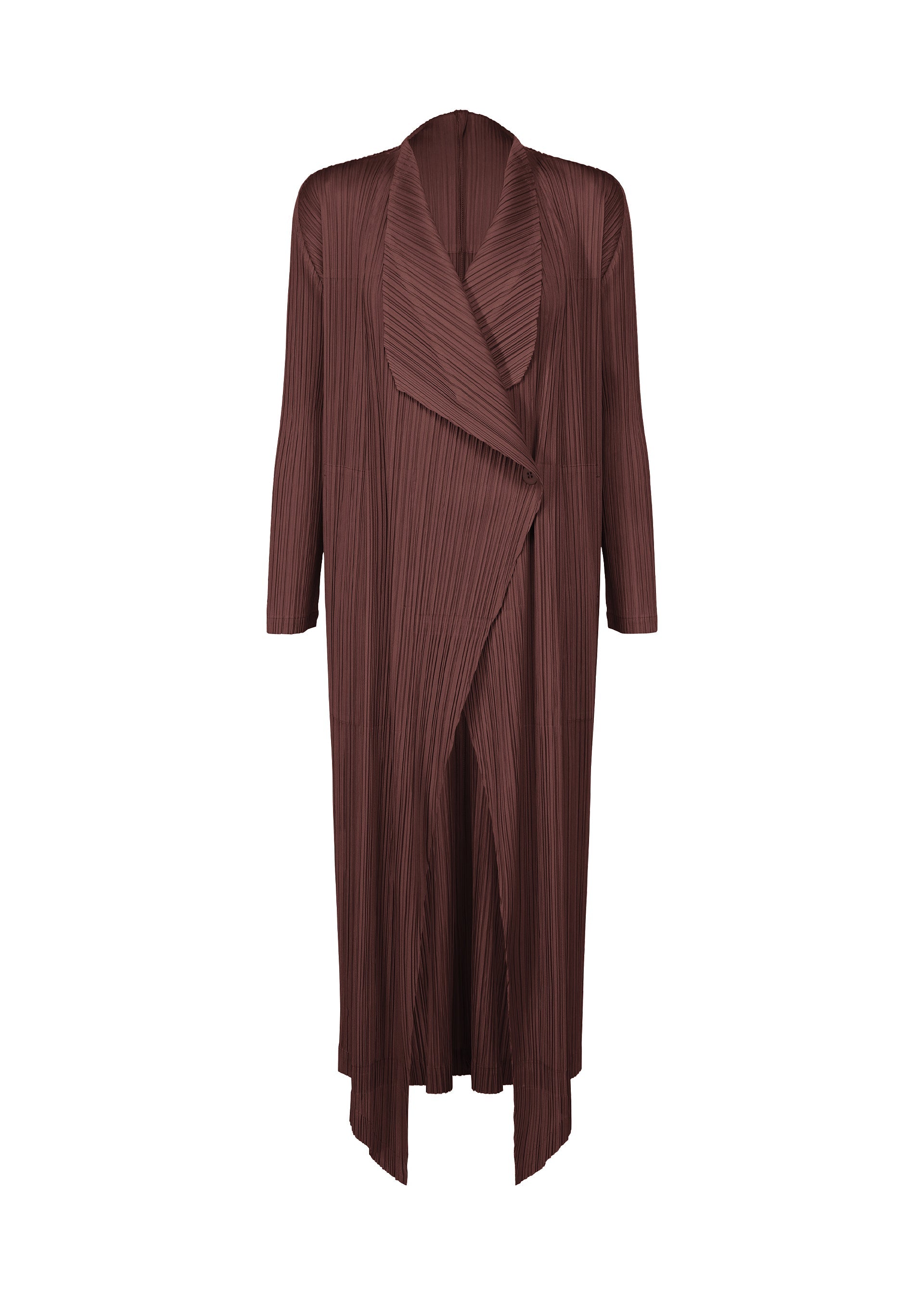 A product shot of the PLEATS PLEASE ISSEY MIYAKE MONTHLY COLORS JANUARY clothing in bordeaux (84).