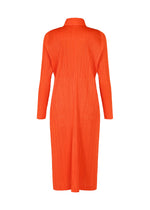 A detail shot of the PLEATS PLEASE ISSEY MIYAKE MONTHLY COLORS FEBRUARY coat.