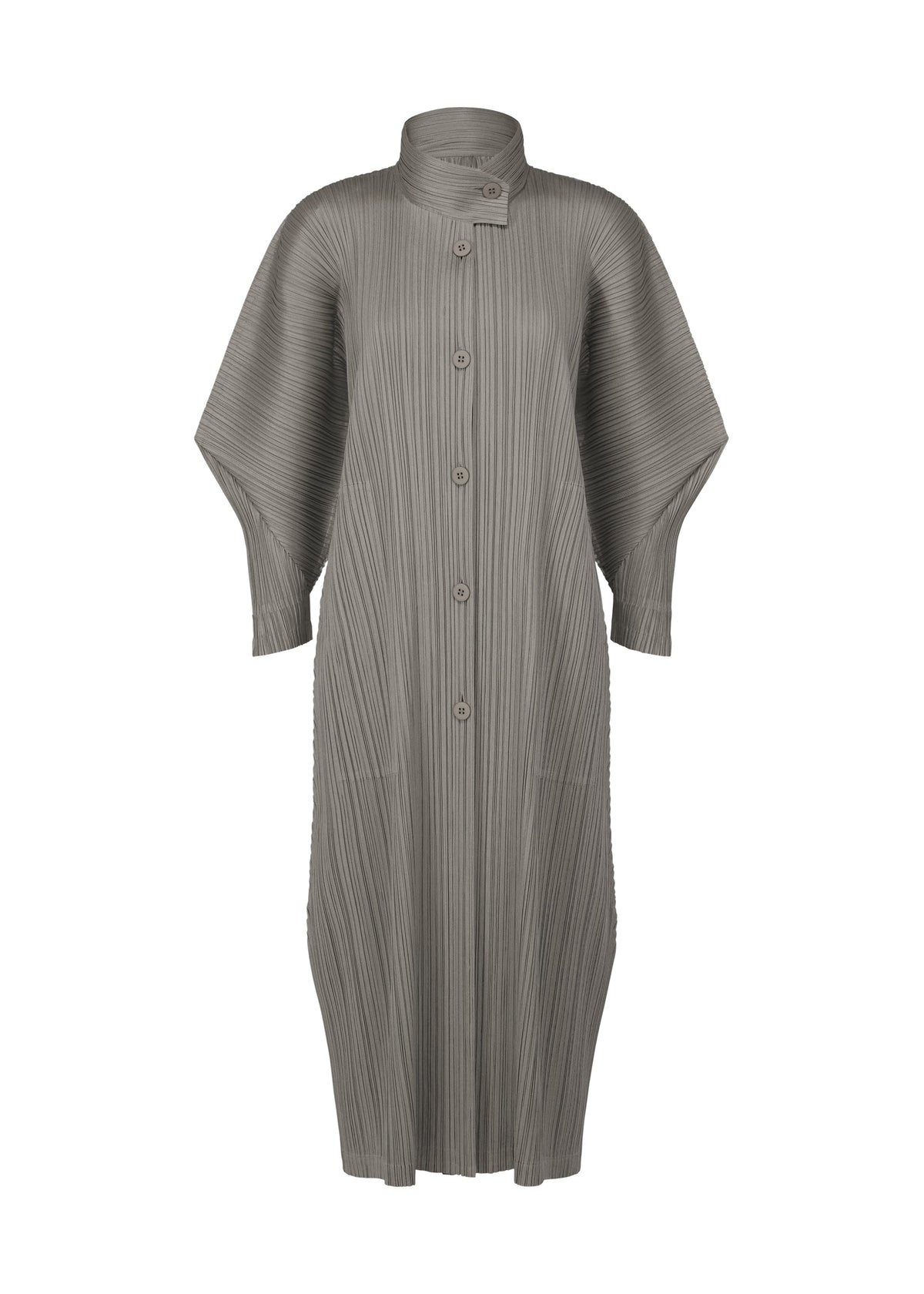 A product shot of the PLEATS PLEASE ISSEY MIYAKE SKYLINE clothing in grey (12).
