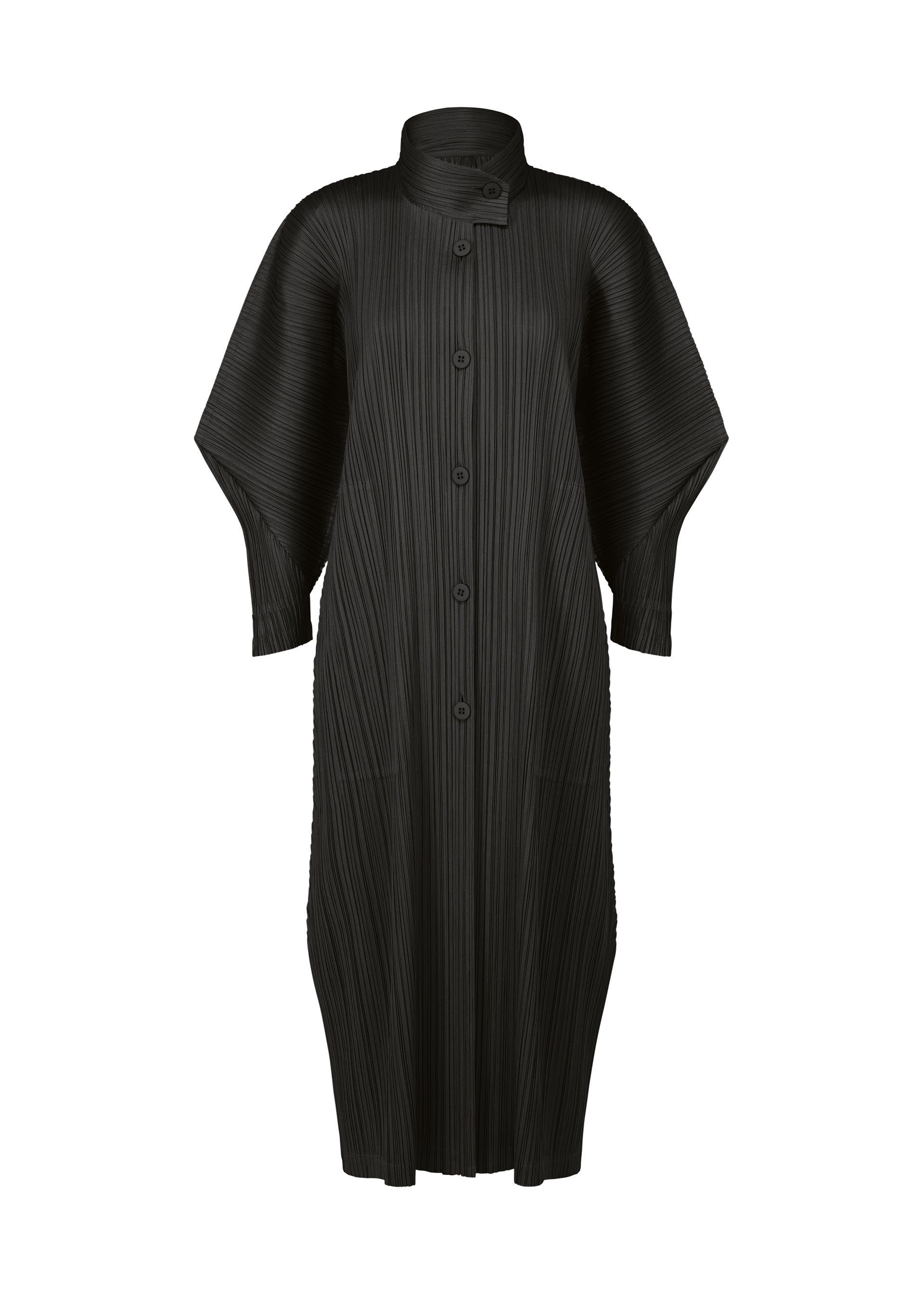 A product shot of the PLEATS PLEASE ISSEY MIYAKE SKYLINE clothing in black (15).