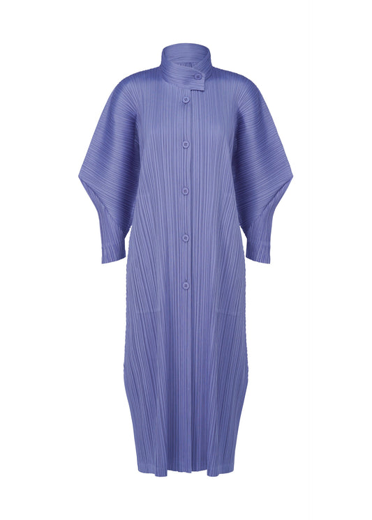 A product shot of the PLEATS PLEASE ISSEY MIYAKE SKYLINE clothing in steel blue (74).