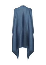 A detail shot of the PLEATS PLEASE ISSEY MIYAKE CITY FRAME coat.