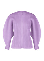 A product shot of the PLEATS PLEASE ISSEY MIYAKE MONTHLY COLORS APRIL jacket in light purple (80).