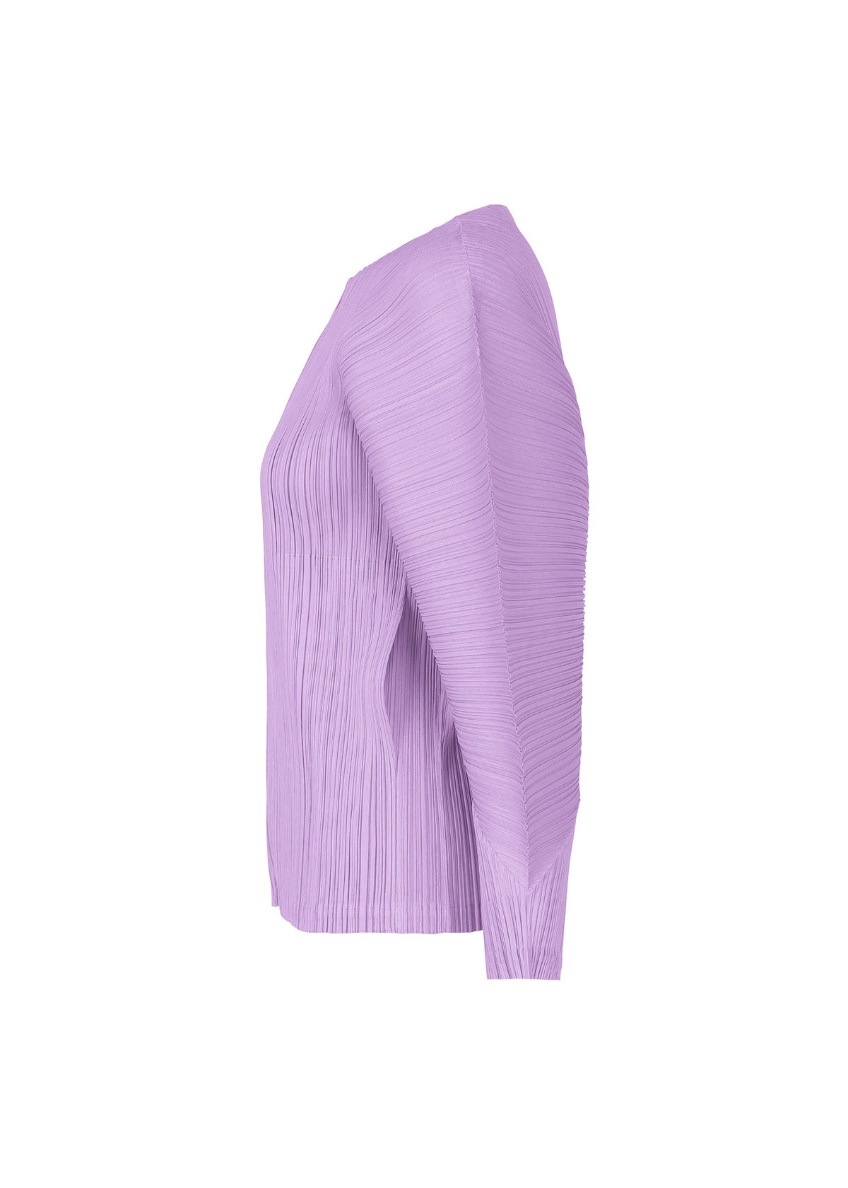 A detail shot of the PLEATS PLEASE ISSEY MIYAKE MONTHLY COLORS APRIL jacket.