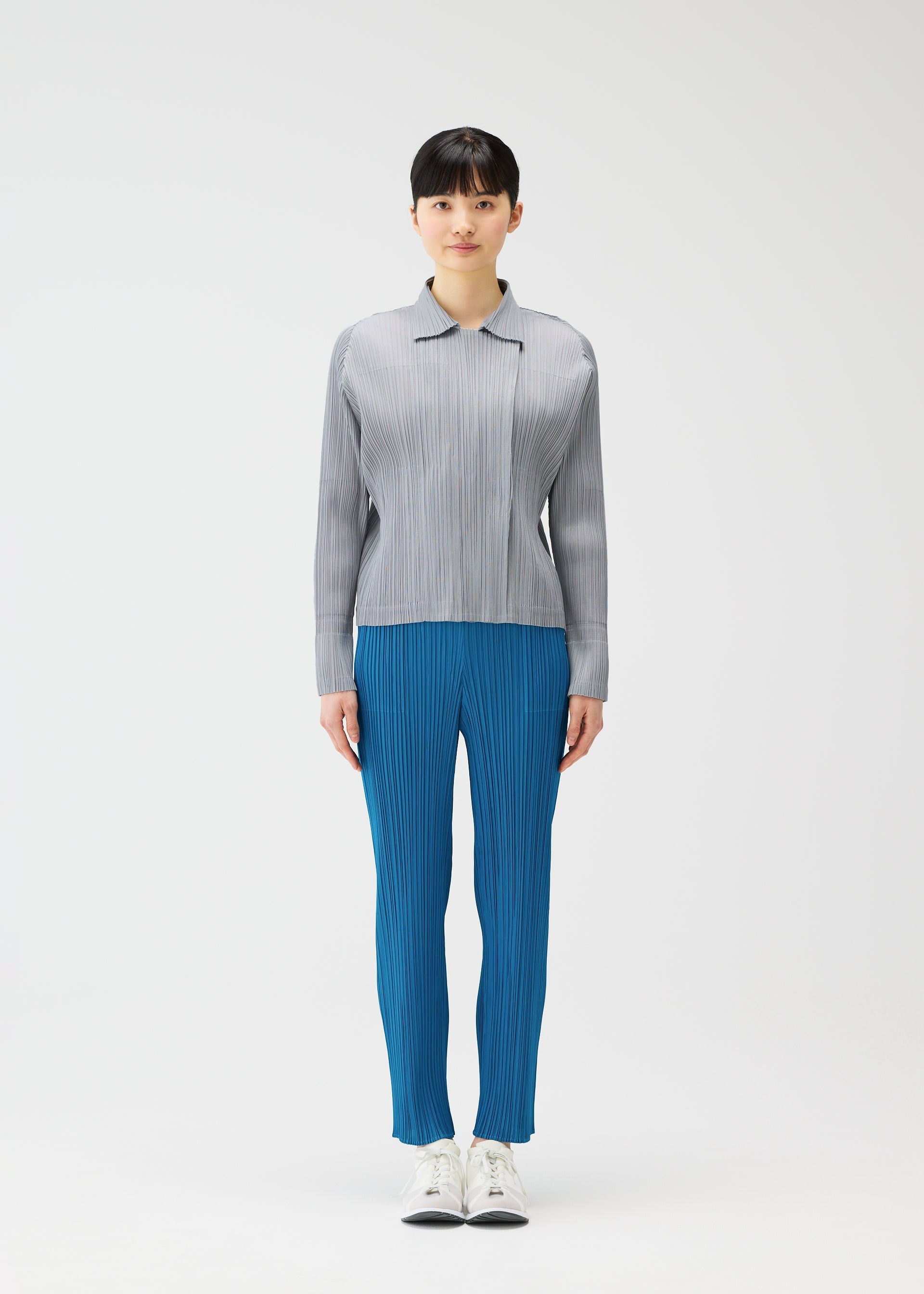 イッセイミヤケ薄紫色ハッチングプリーツジャケット デザイナーズブランド【HOMME PLISSE ISSEY MIYAKE/オム プリッセ