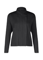 A product shot of the PLEATS PLEASE ISSEY MIYAKE MONTHLY COLORS FEBRUARY jacket in black (15).