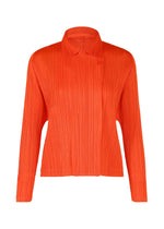 A product shot of the PLEATS PLEASE ISSEY MIYAKE MONTHLY COLORS FEBRUARY jacket in red (24).
