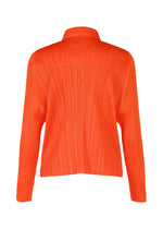 A detail shot of the PLEATS PLEASE ISSEY MIYAKE MONTHLY COLORS FEBRUARY jacket.