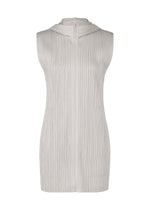 A product shot of the PLEATS PLEASE ISSEY MIYAKE MONTHLY COLORS APRIL vest in cool grey (11).