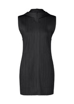 A product shot of the PLEATS PLEASE ISSEY MIYAKE MONTHLY COLORS APRIL vest in black (15).