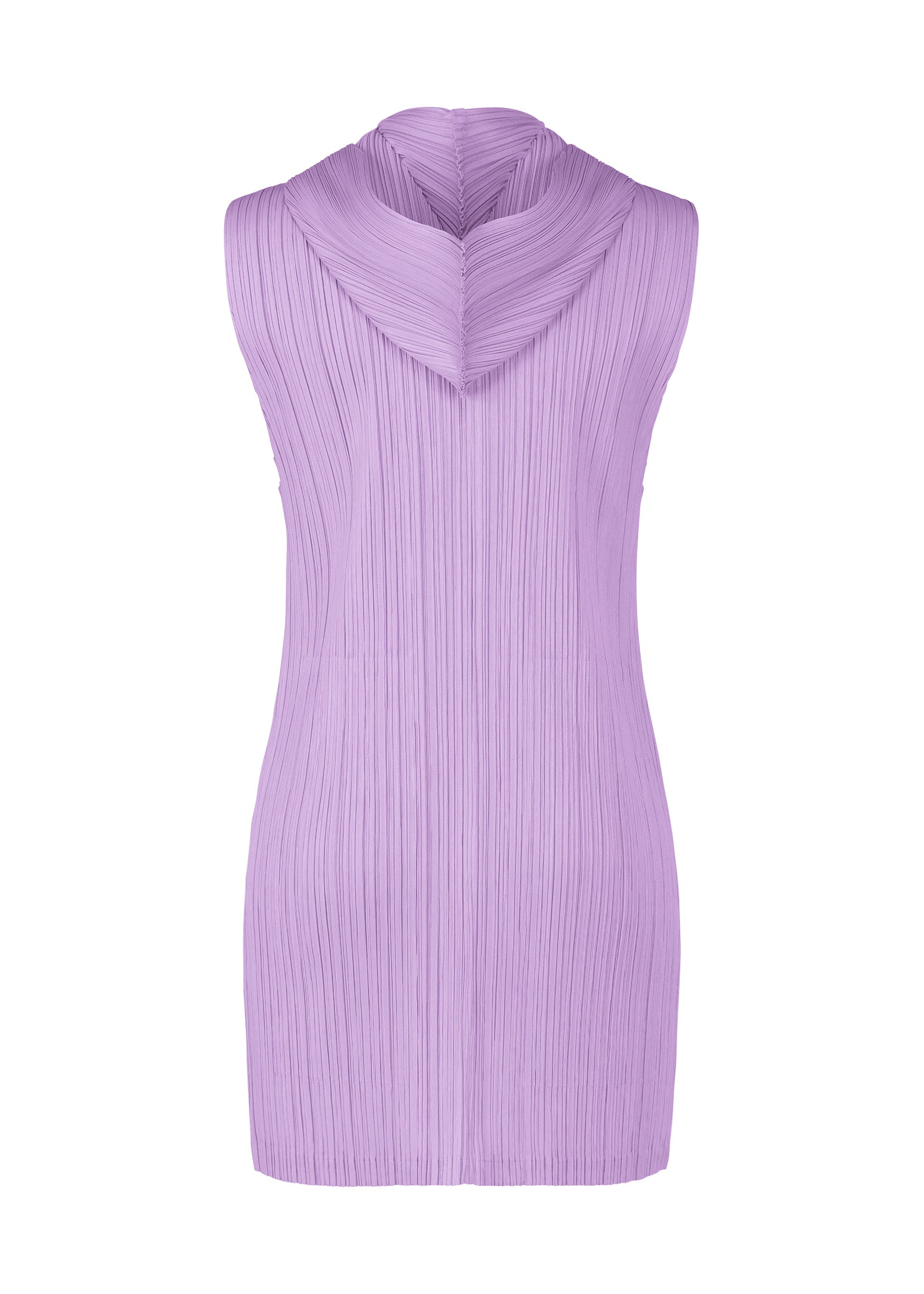 A detail shot of the PLEATS PLEASE ISSEY MIYAKE MONTHLY COLORS APRIL vest.