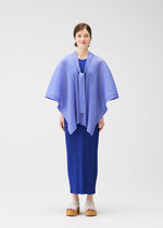 A model wears the PLEATS PLEASE ISSEY MIYAKE LUCID PLEATS vest.