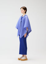 A model wears the PLEATS PLEASE ISSEY MIYAKE LUCID PLEATS vest.