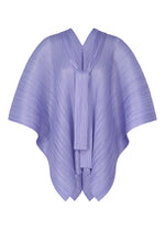 A product shot of the PLEATS PLEASE ISSEY MIYAKE LUCID PLEATS vest in steel blue (74).