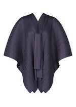 A product shot of the PLEATS PLEASE ISSEY MIYAKE LUCID PLEATS vest in navy (75).
